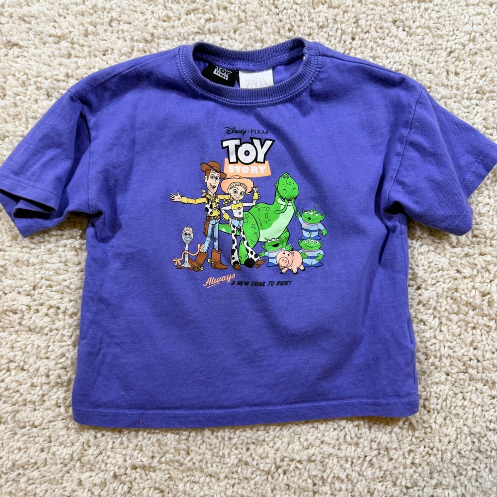 Zara Kids Disney Pixar Toy Story Rex-tra Special Purple Graphic T-Shirt 2T